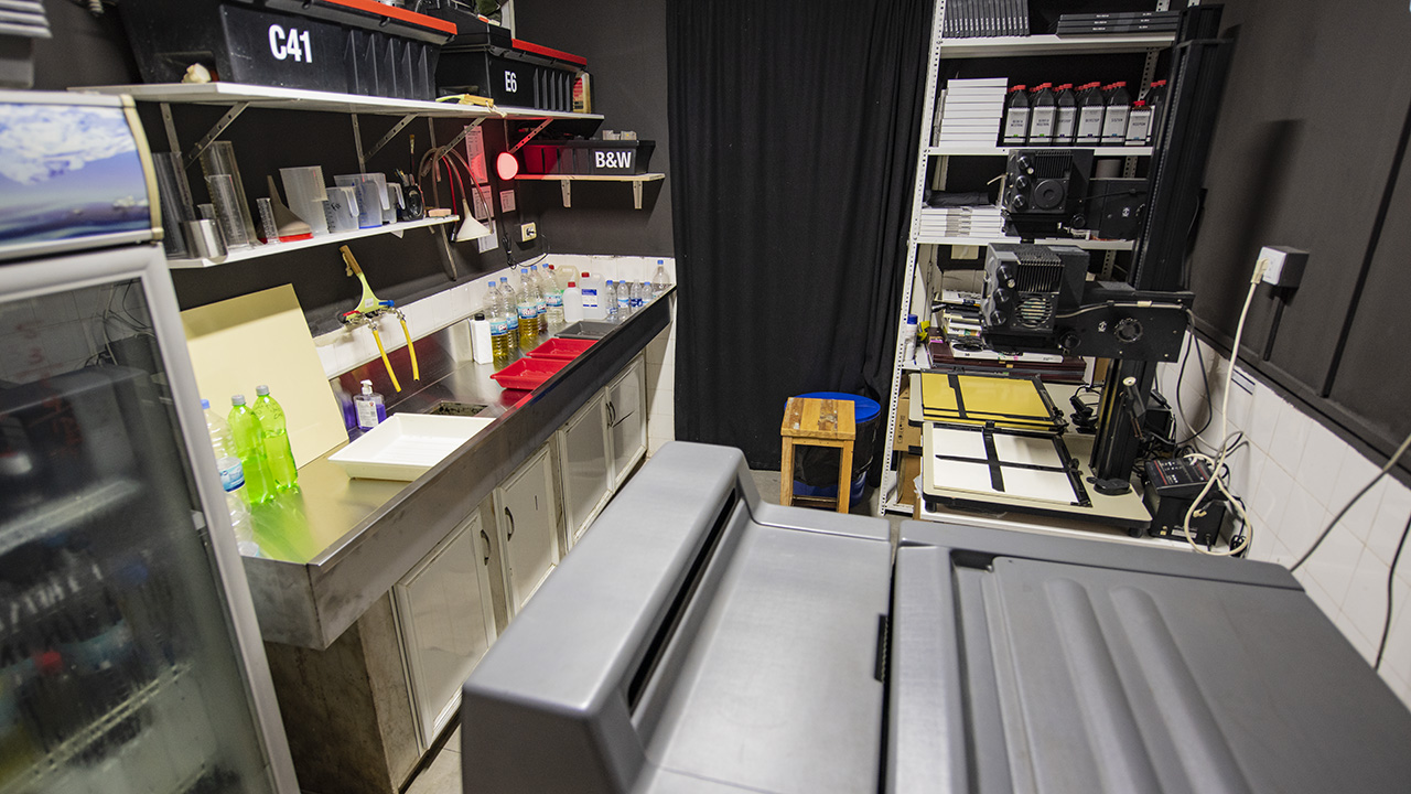 The inside of our dark room